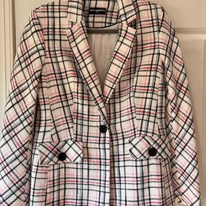 Karl Lagerfeld Women's Blazer - Pink, Black, and White